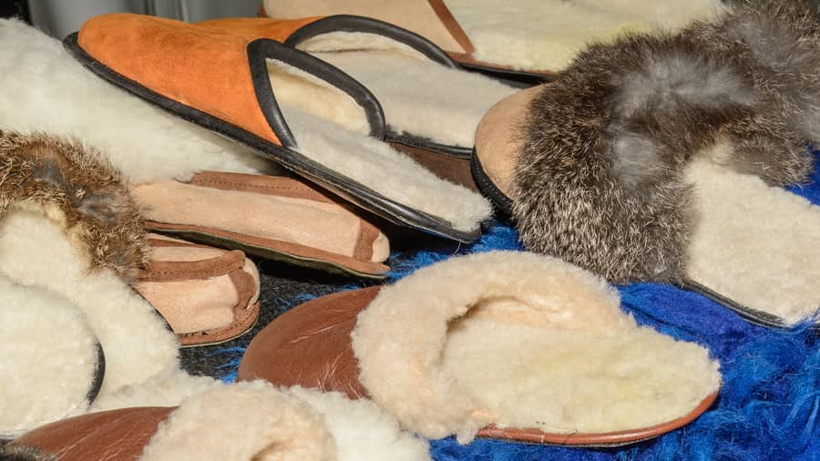 how to clean fur slippers